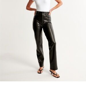 Abercrombie & Fitch 90’s Straight Curve Love Leather Pants